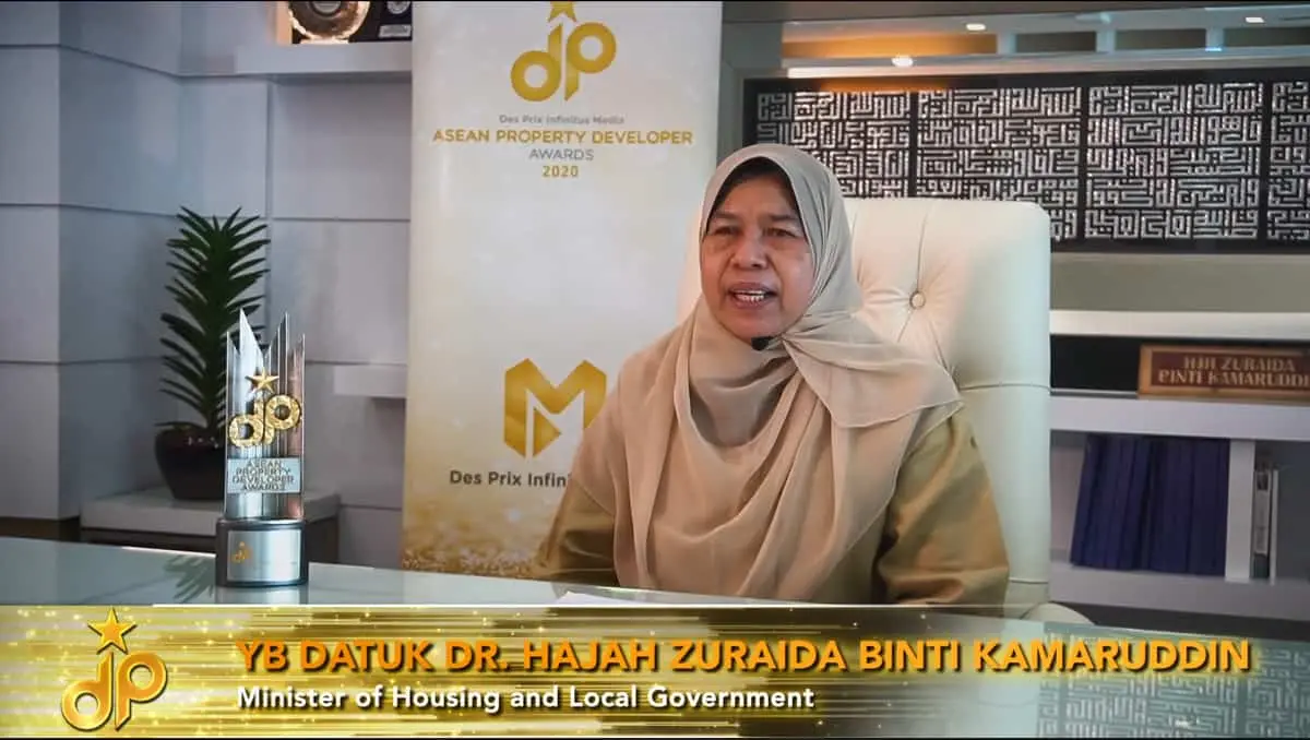 YB Datuk Dr. Hajah Zuraida Binti Kamaruddin - Minister of Housing & Local Government's Speech for ASEAN Property Developer Awards 2020