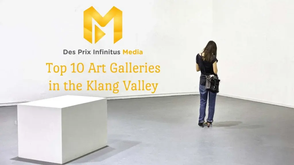 A lady in an art gallery with the logo of Des Prix Infinitus Media