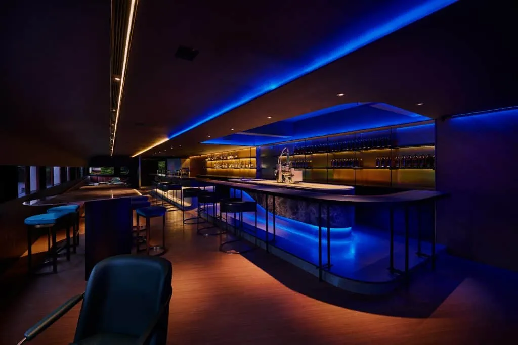 The tron-inspired interior of Reka:Bar