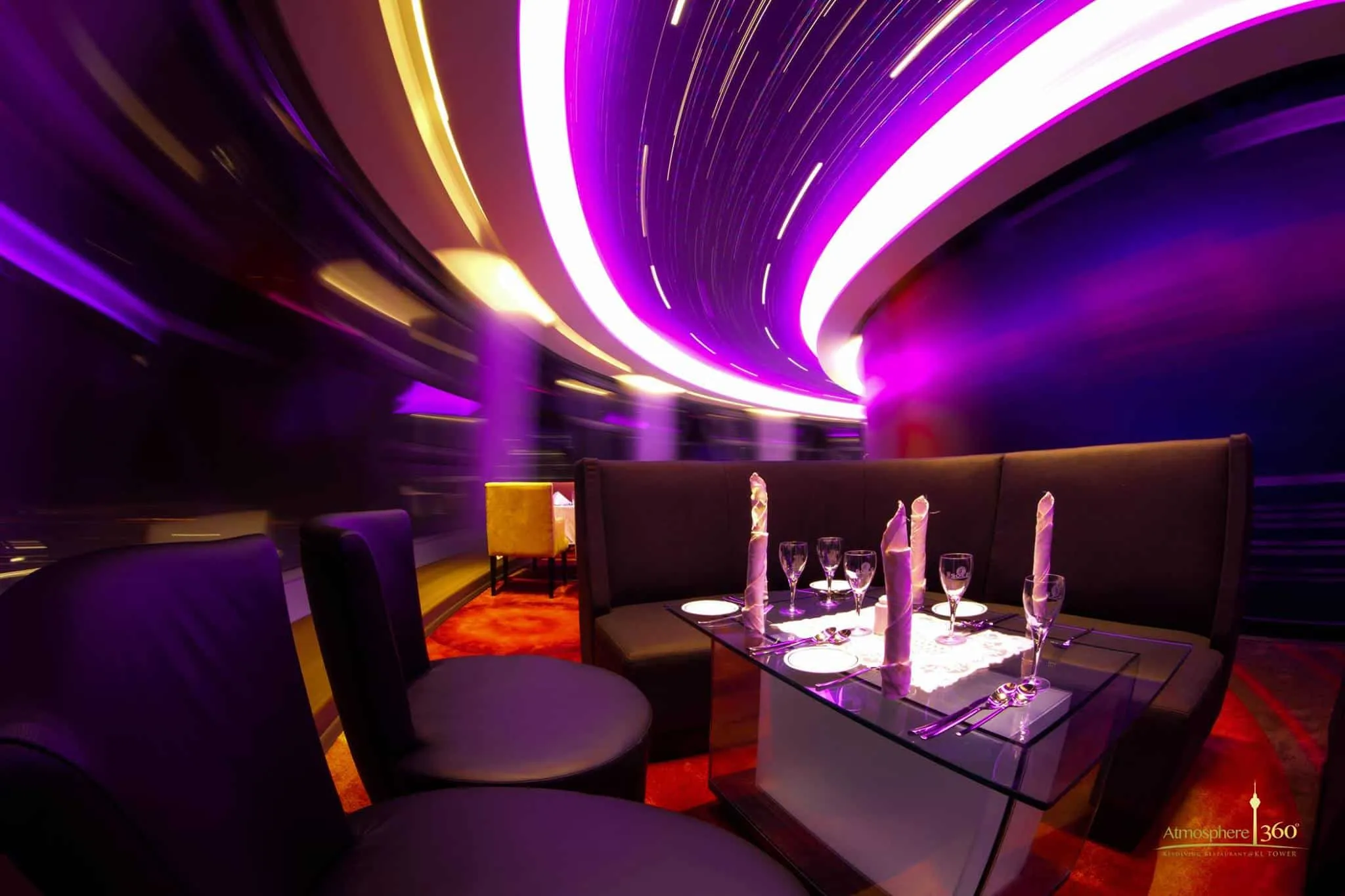 The Kl Tower Atmosphere 360 spinning around