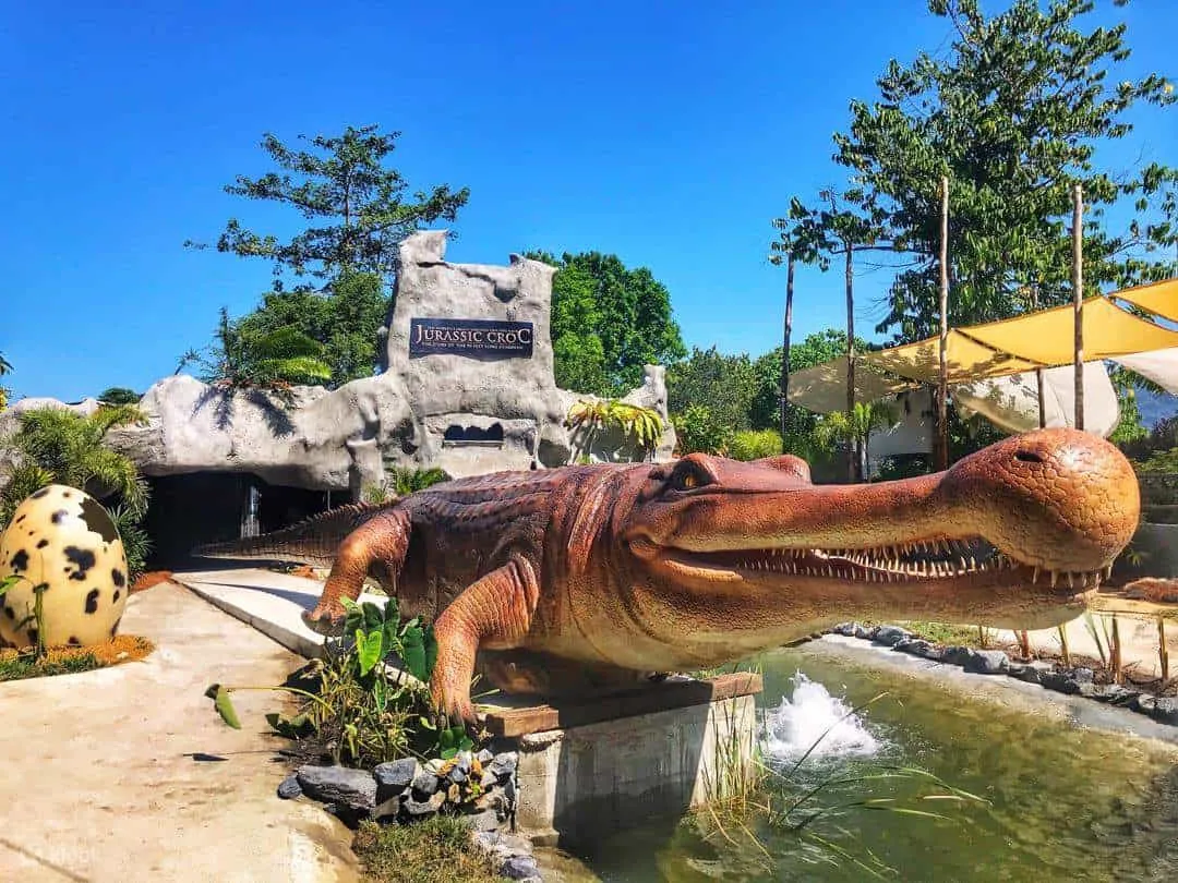 A huge statue of a croc at Crocodile Adventureland in Langkawi