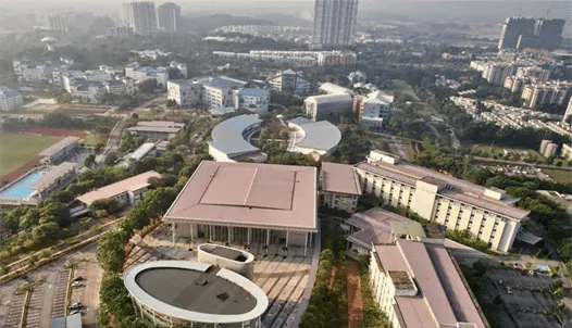 An aerial shot of Multimedia University in Cyberjaya