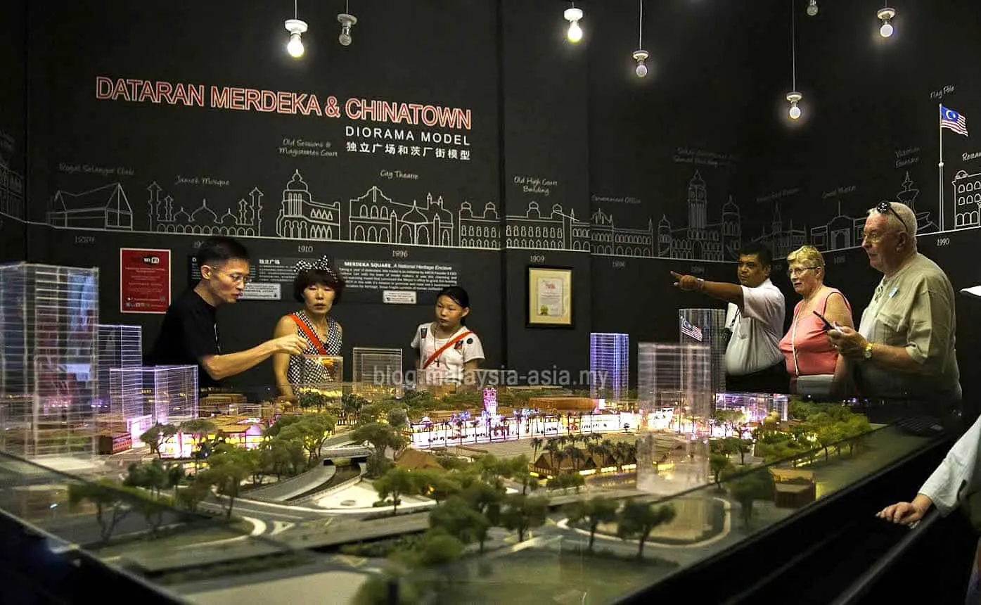 A scaled city model being displayed at Kuala Lumpur City Gallery