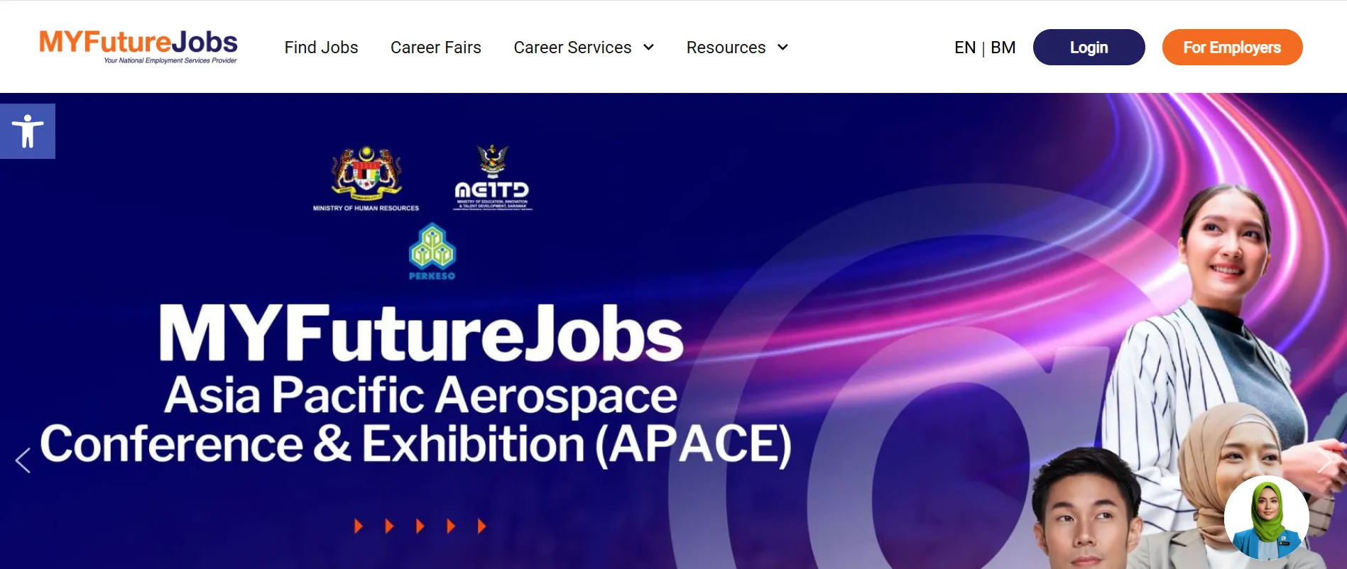 MYFutureJobs Homepage