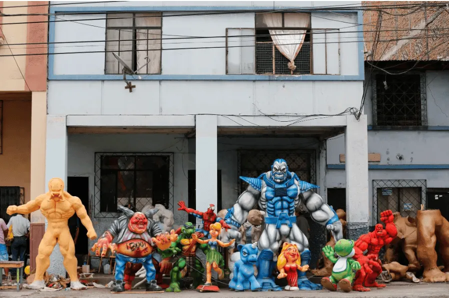 Bogotá, Colombia – Burning the "Año Viejo" Effigies