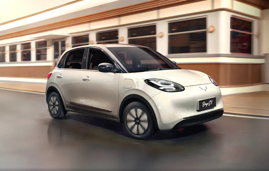 Wuling Bingo EV electric car shown from the left front angle.