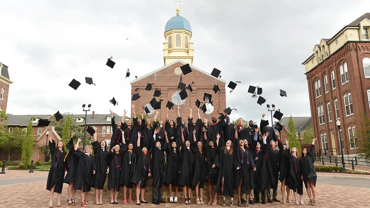 Caps off ceremony after graduation