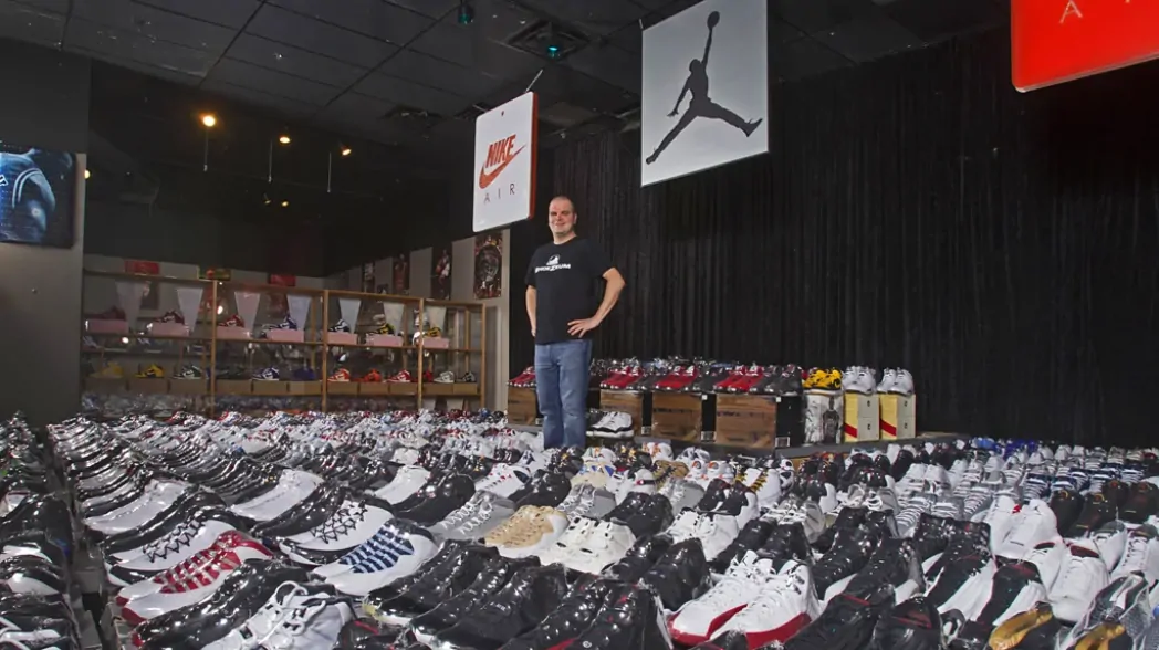 Jordan Geller created the world’s first Nike museum from his collection of more than 2,000 sneakers.