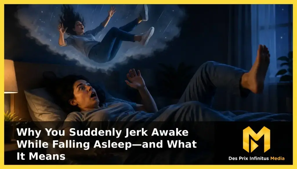 Why you suddenly jerk awake while falling asleepand what it means featured img