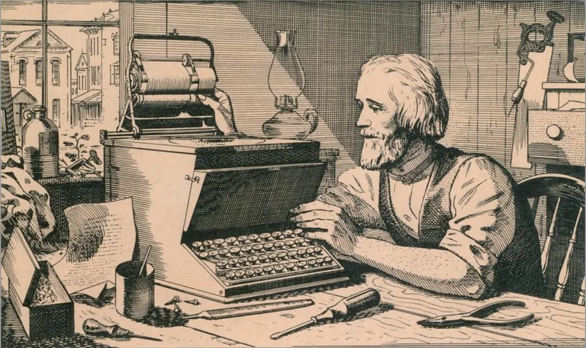 Christopher Latham Sholes, one of the first practical typewriters