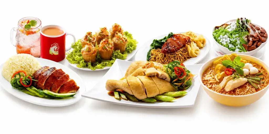 The chicken rice shop menu
